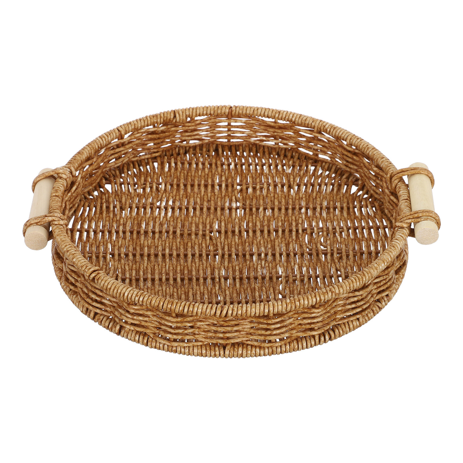 Food Storage Table - Imitation Rattan Bread Basket 27Cm Round