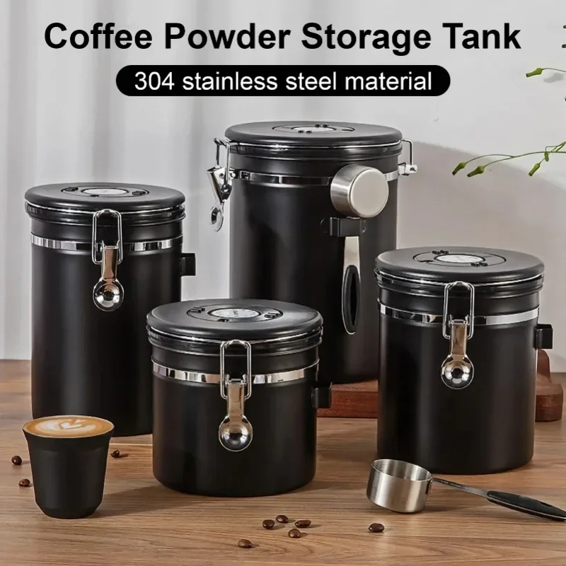 Food Storage Vacuum Containers - 304 Stainless Steel Coffee Beans Vacuum