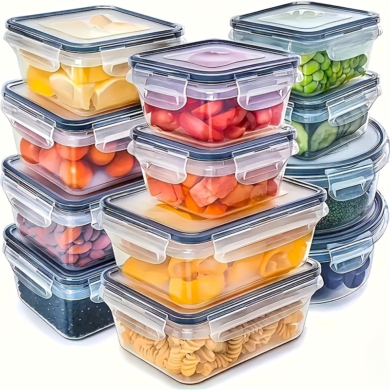 Food Storage Quart - 8Pcs Set Includes 4 Containers and