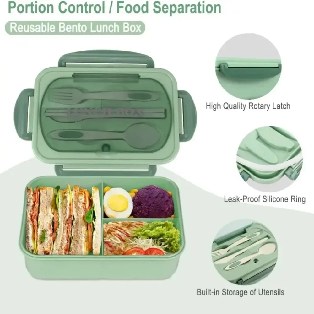 1200ML Bento Lunch Box For Adu - Food Storage Microwave Safe ulasan dan harga