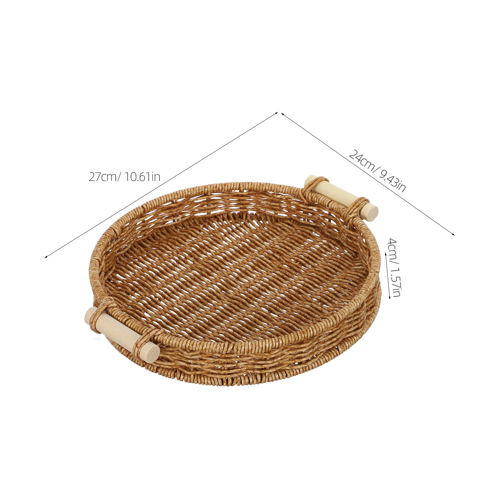 Imitation Rattan Bread Basket  - Food Storage Table ulasan dan harga