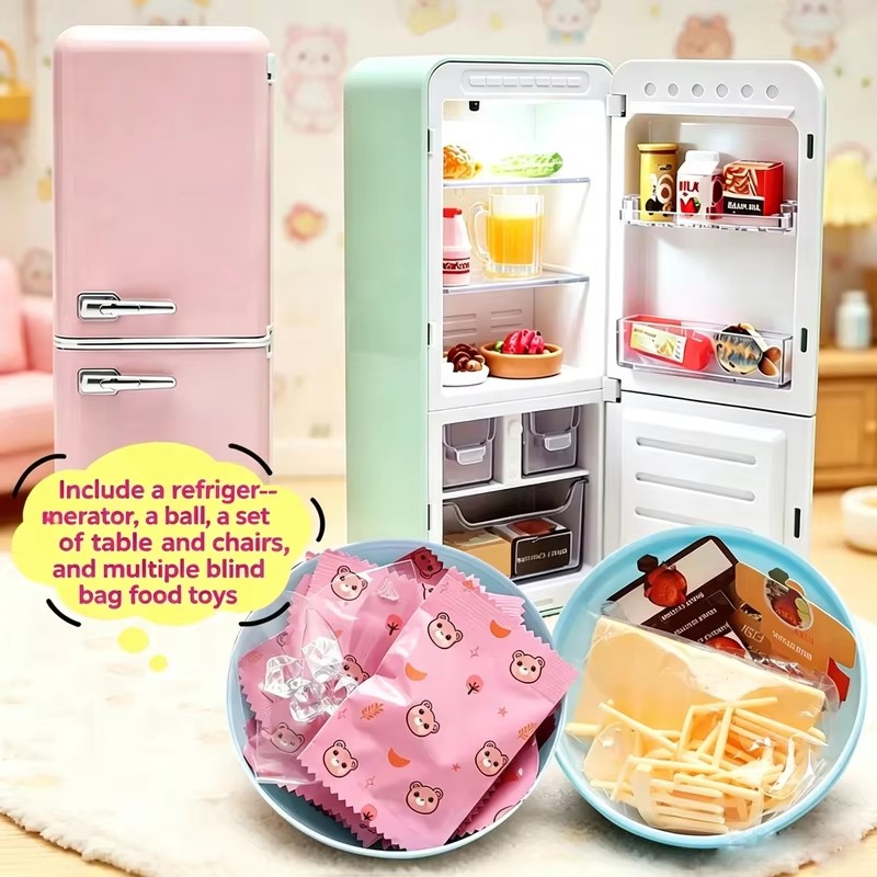 4-Color Mini Fridge Blind Box  - Food Storage Table ulasan dan harga