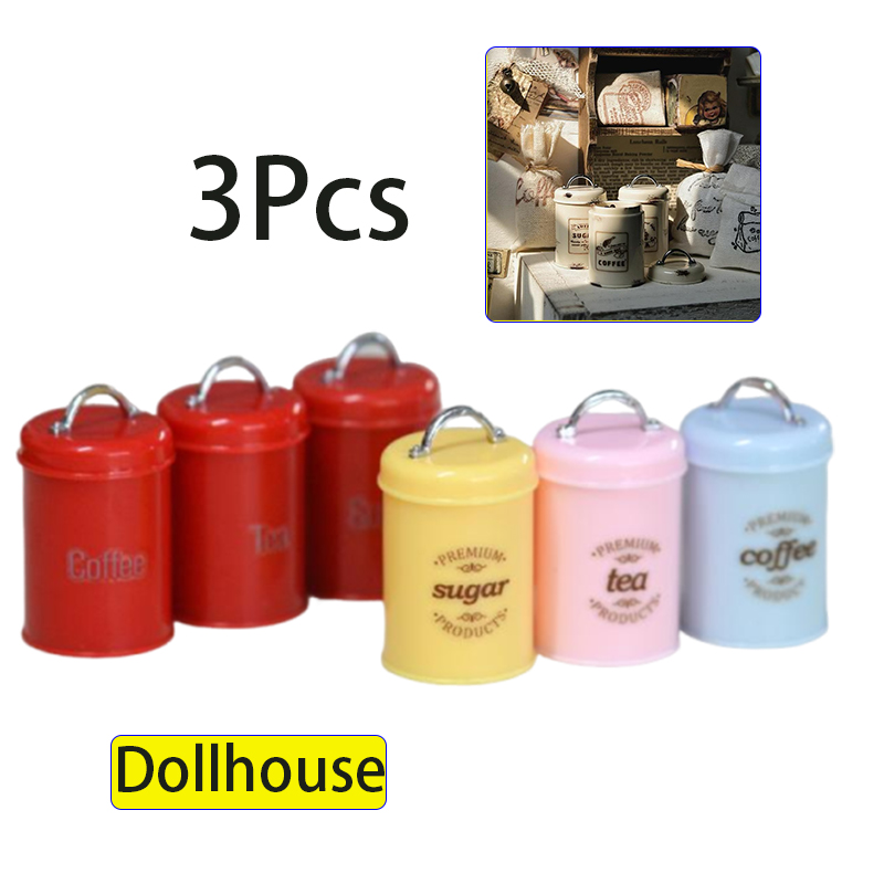 3Pcs Miniature Dollhouse Mini  - Food Storage Is ulasan dan harga
