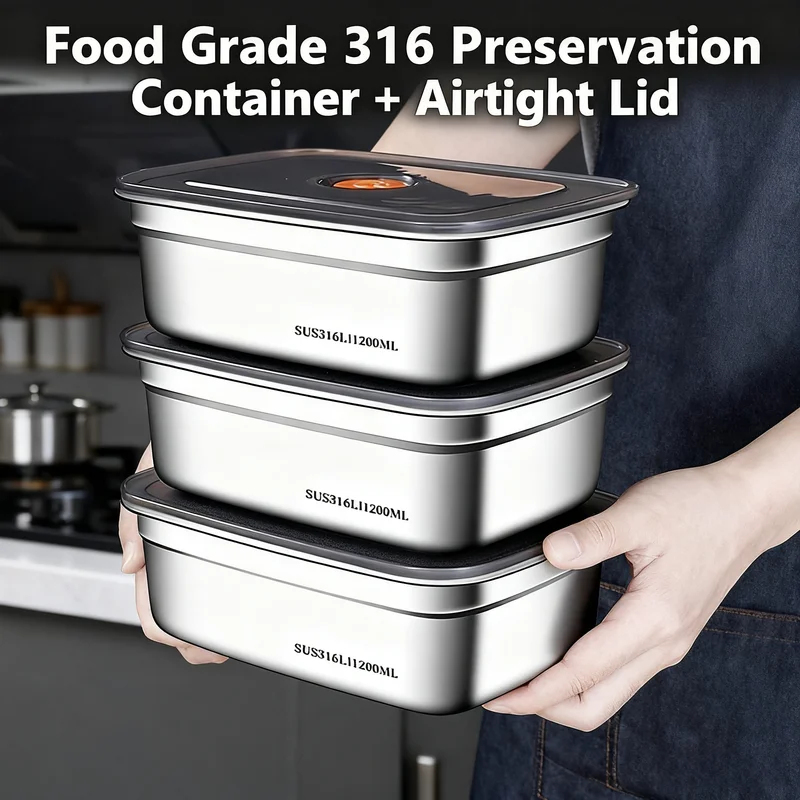 Large Capacity Stainless Steel - Food Storage Microwave Safe ulasan dan harga