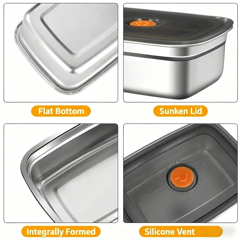 Large Capacity Stainless Steel - Food Storage Microwave Safe ulasan dan harga