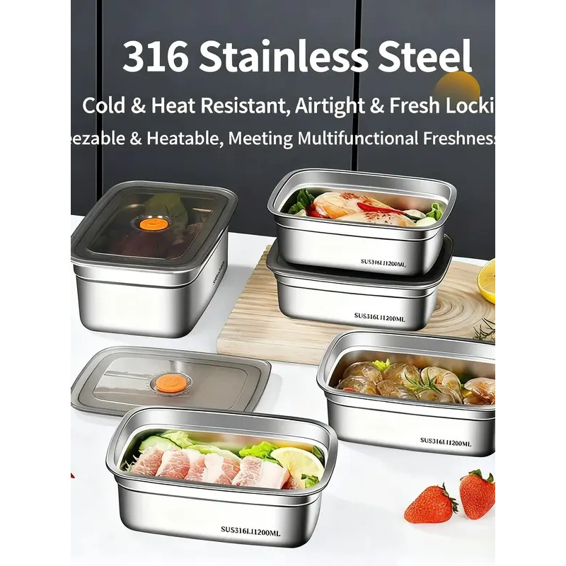 Large Capacity Stainless Steel - Food Storage Microwave Safe ulasan dan harga