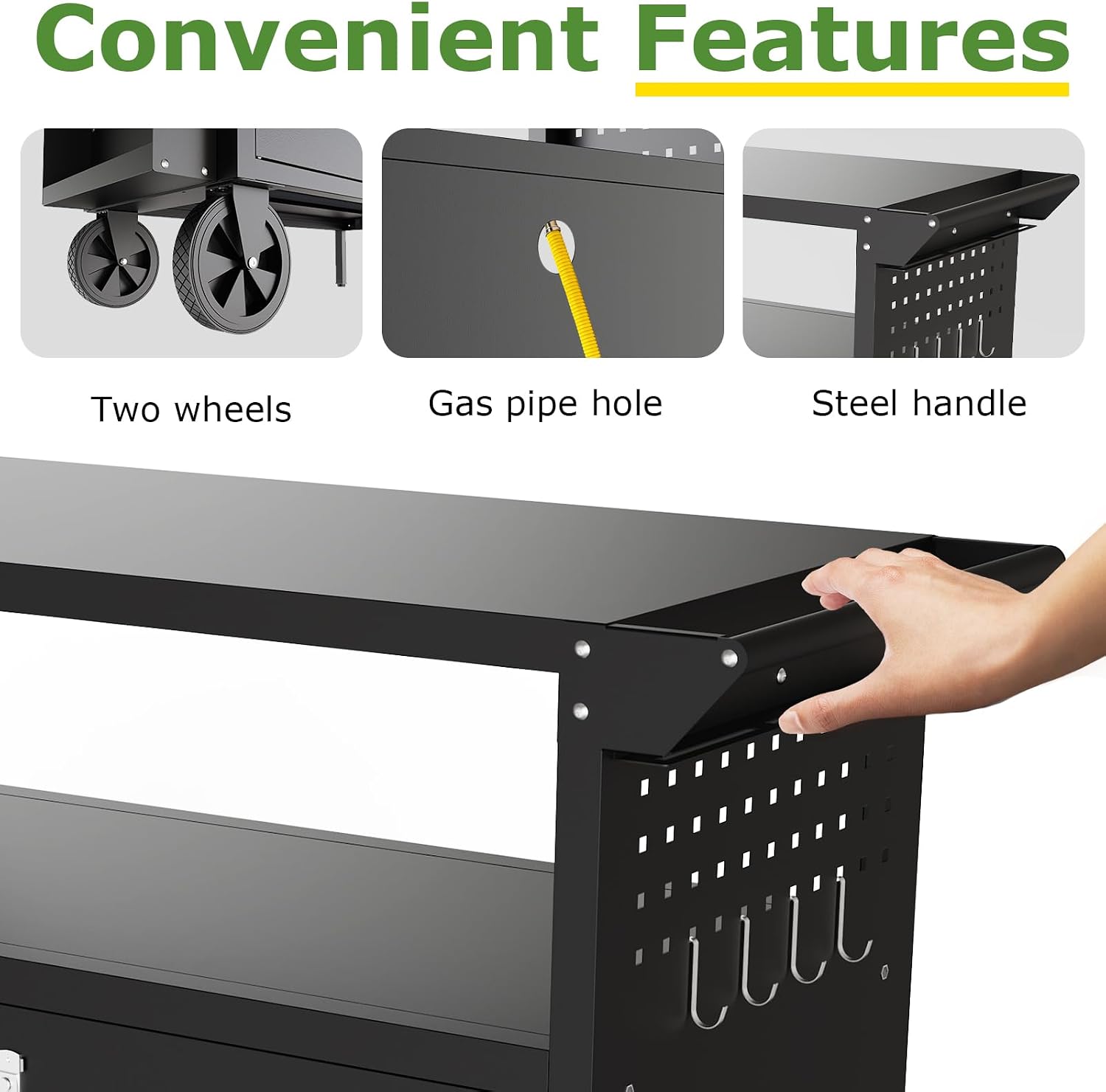Outdoor Grill Cart Table With  - Food Storage Table ulasan dan harga