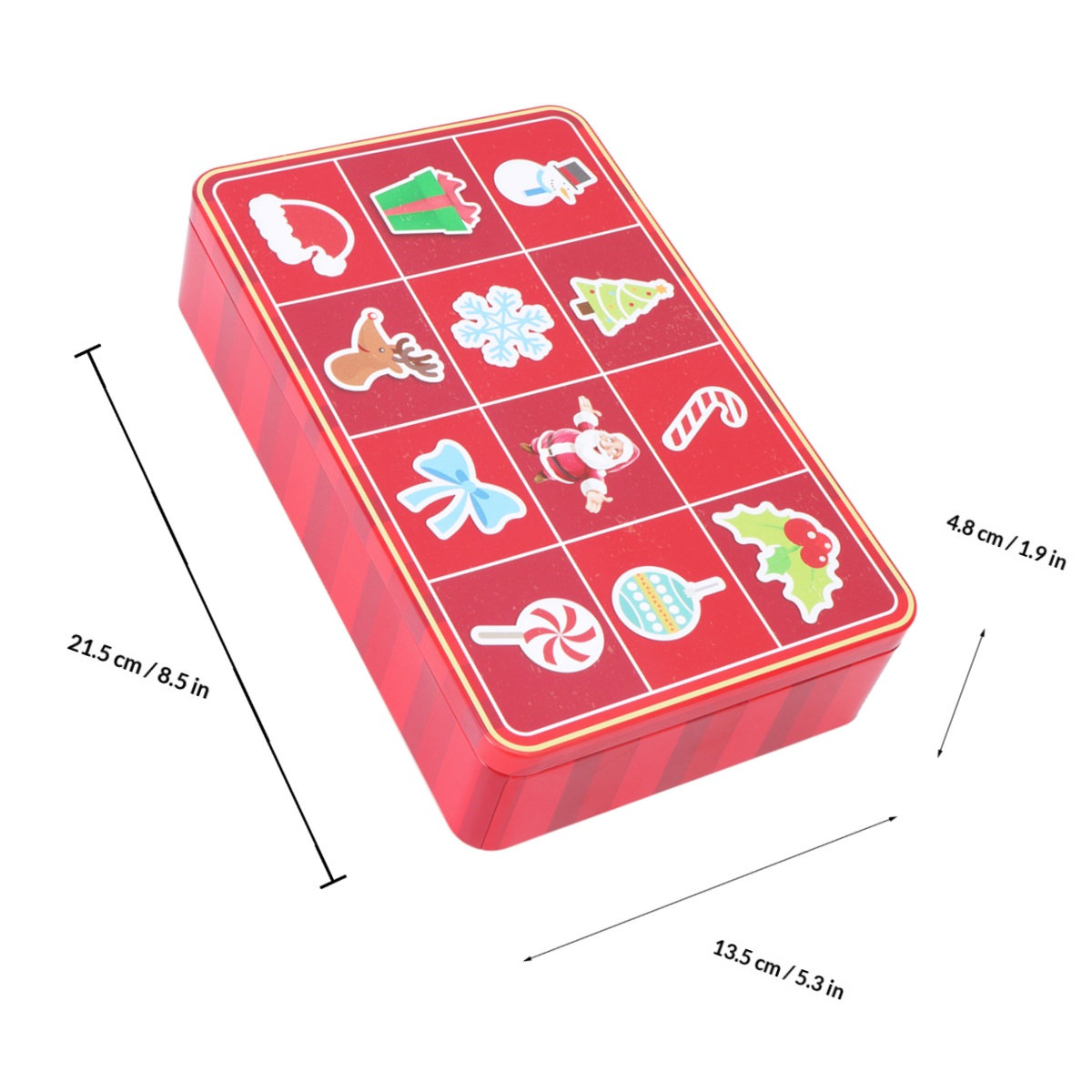 1Pcs Eco Friendly Tinplate Chr - Xmas Food Storage Containers ulasan dan harga