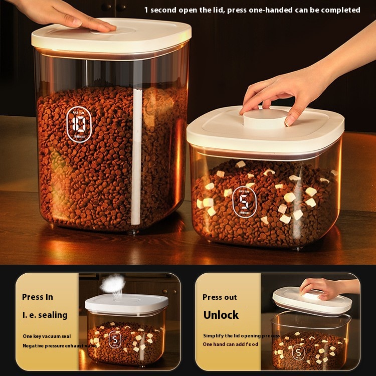 Cat Food Storage Bucket, Seale - Food Storage Vacuum Containers ulasan dan harga