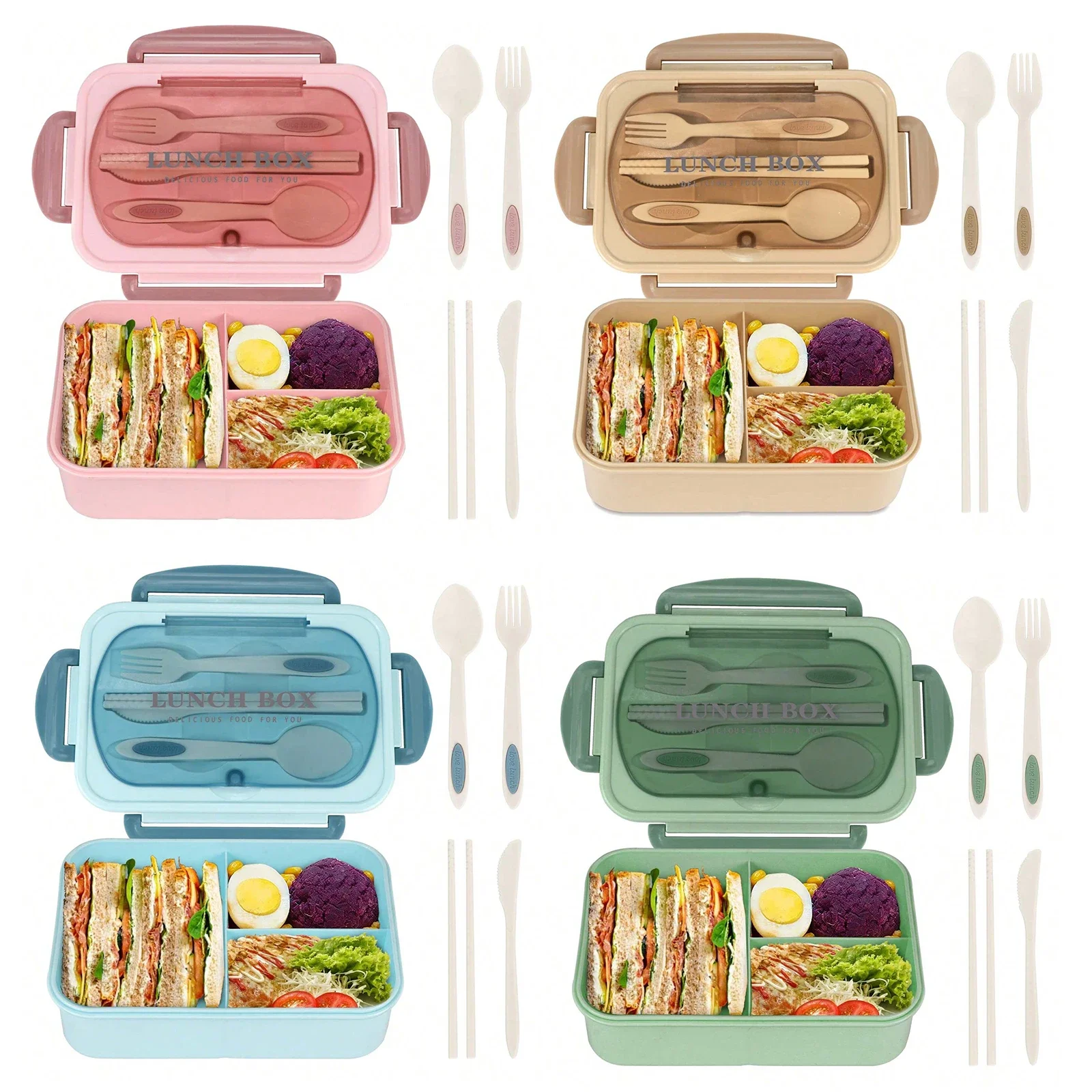 Adult Bento Box with 3 Compart - Food Storage Microwave Safe ulasan dan harga