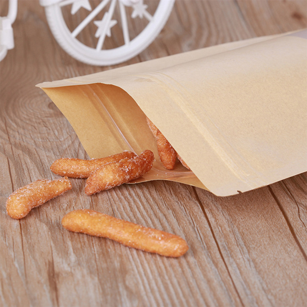 50Pcs Kraft Paper Zipper Seale - Food Storage Is ulasan dan harga