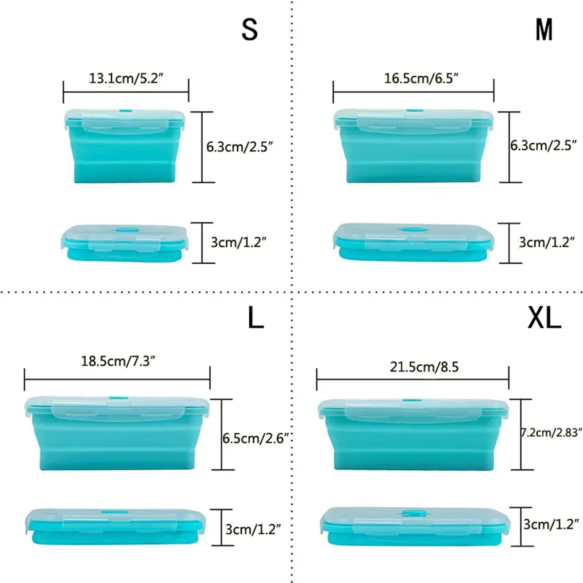 Collapsible Silicone Food Stor - Food Storage Microwave Safe ulasan dan harga