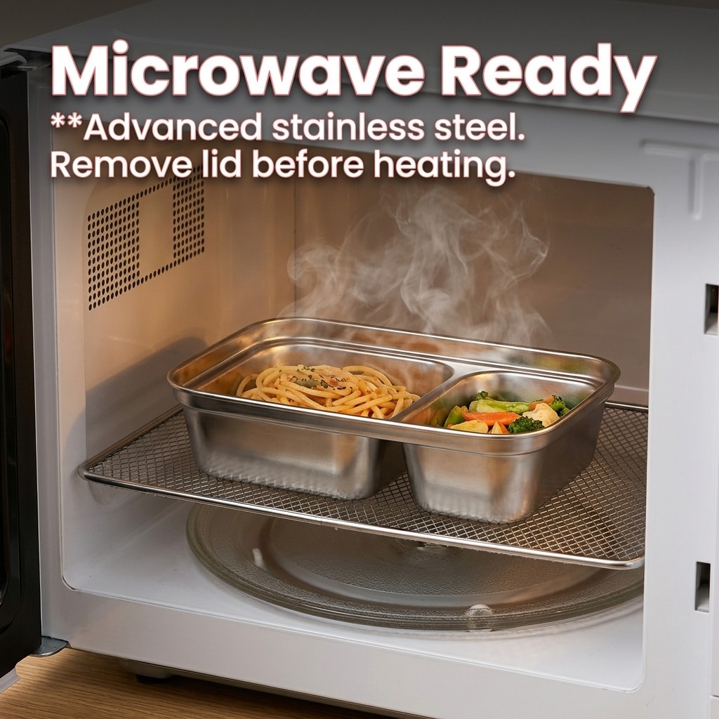 Microwave Safe 304 Stainless S - Food Storage Microwave Safe ulasan dan harga