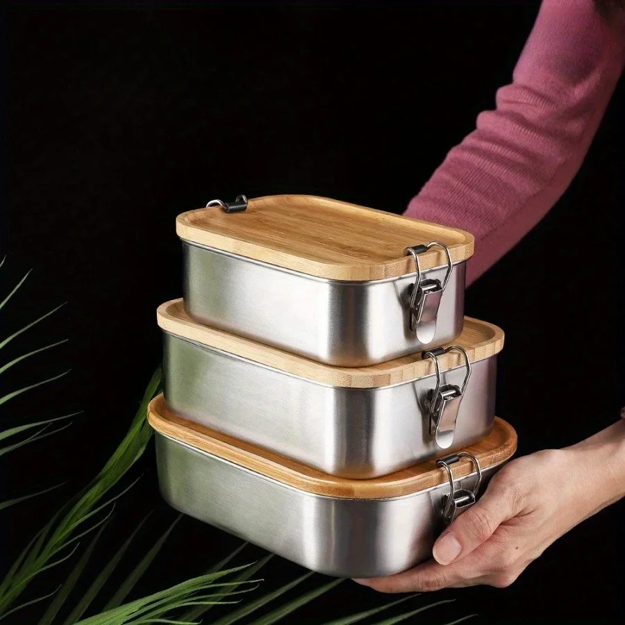New 304 Stainless Steel Bamboo - Food Storage Quart ulasan dan harga