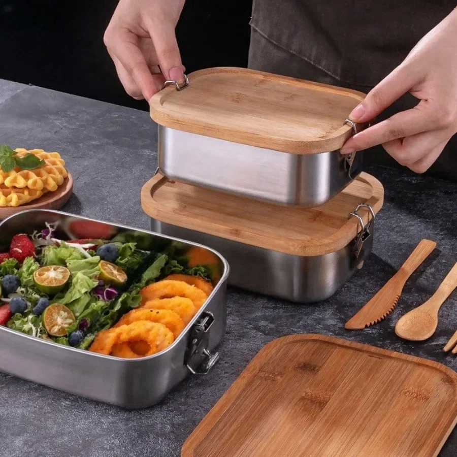 New 304 Stainless Steel Bamboo - Food Storage Quart ulasan dan harga