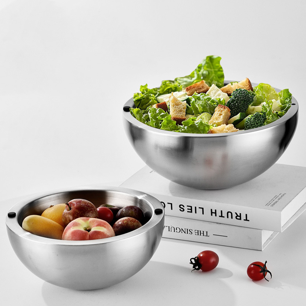 304 Thickened Salad Mixing Bow - Food Storage Unit ulasan dan harga