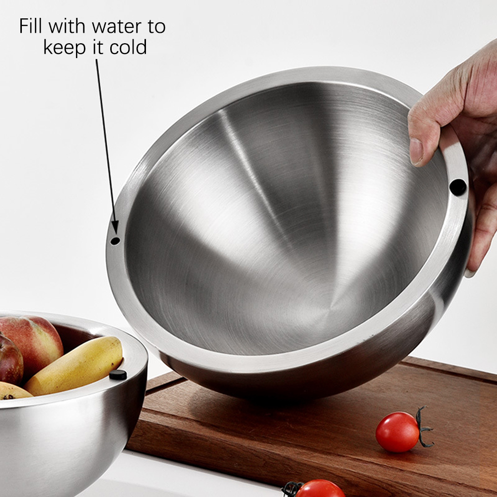 304 Thickened Salad Mixing Bow - Food Storage Unit ulasan dan harga