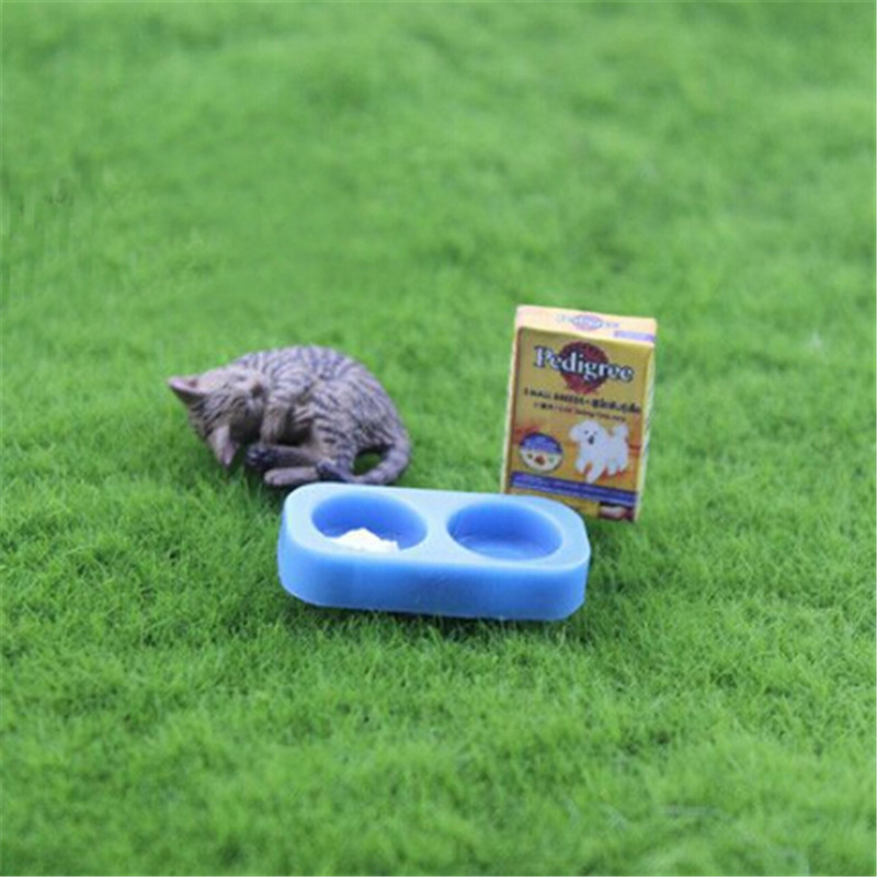 2Pcs/set Dollhouse Mini Dog/Ca - Food Storage Table ulasan dan harga