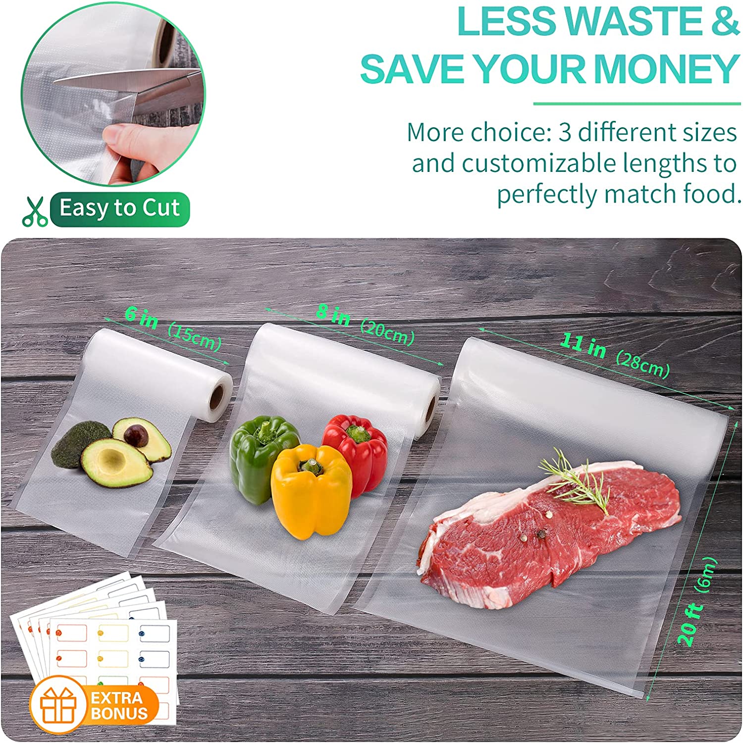 Kitchen Bags For Vacuum Food V - Food Storage Bag Organizer ulasan dan harga