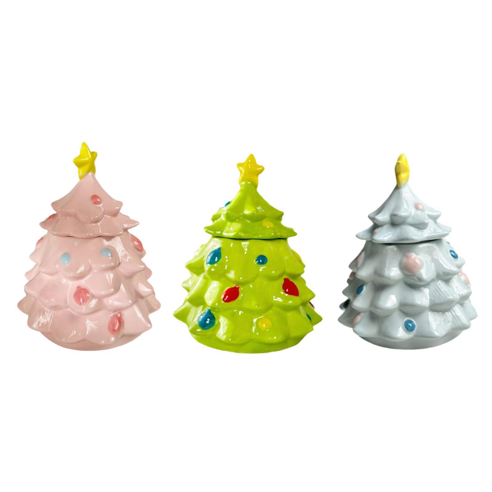 Christmas Tree Candy Jar Cute  - Xmas Food Storage Containers ulasan dan harga