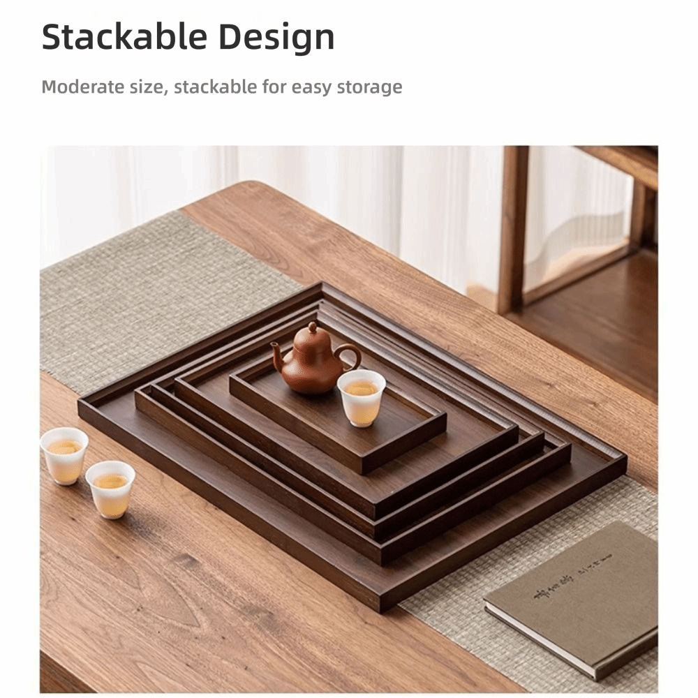 Decorate Tray Natural Bamboo B - Food Storage Table ulasan dan harga