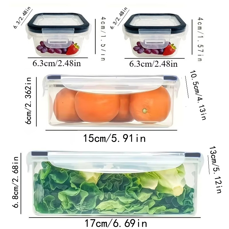 8Pcs Set Includes 4 Containers - Food Storage Quart ulasan dan harga