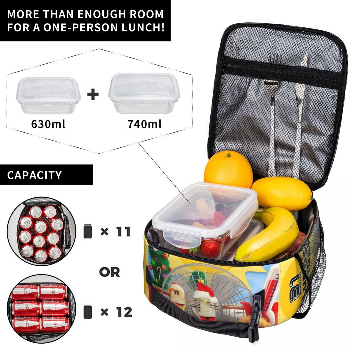 31 Minutos Chilean Cartoon Ins - Xmas Food Storage Containers ulasan dan harga