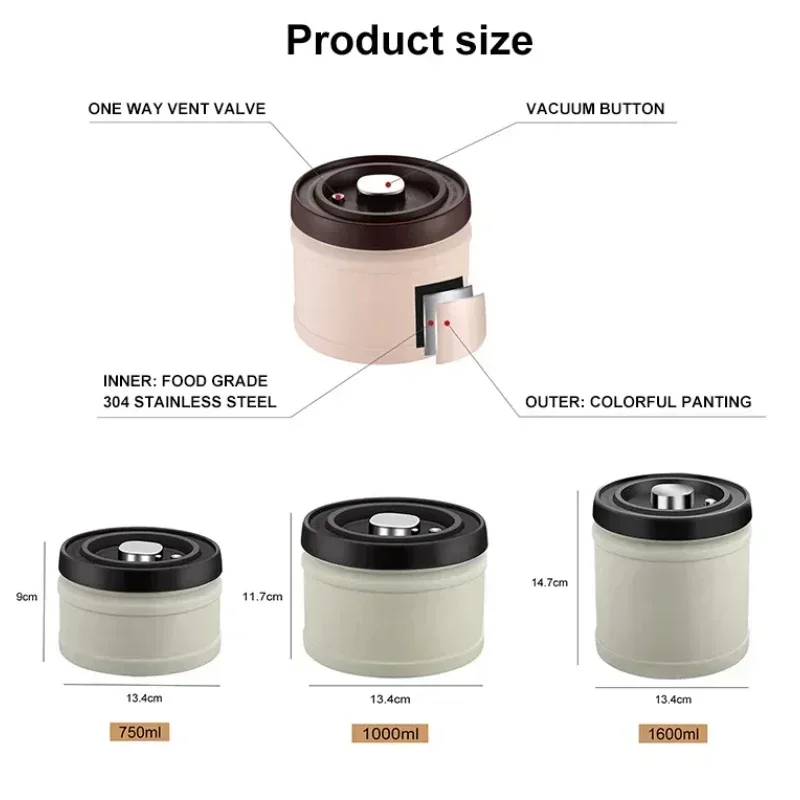304 Stainless Steel Airtight C - Food Storage Vacuum Containers ulasan dan harga