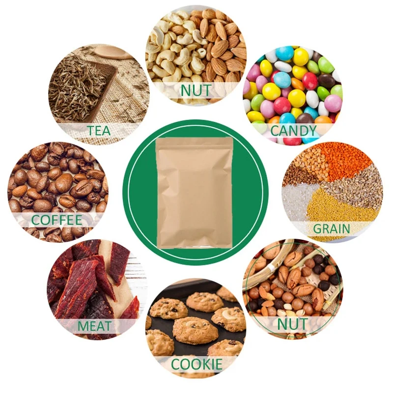100PCS Brown Kraft Paper Zippe - Food Storage Is ulasan dan harga