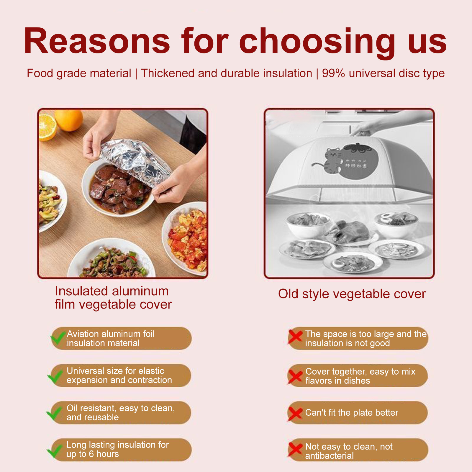 Thermal Insulation Cover Food  - Food Storage Table ulasan dan harga
