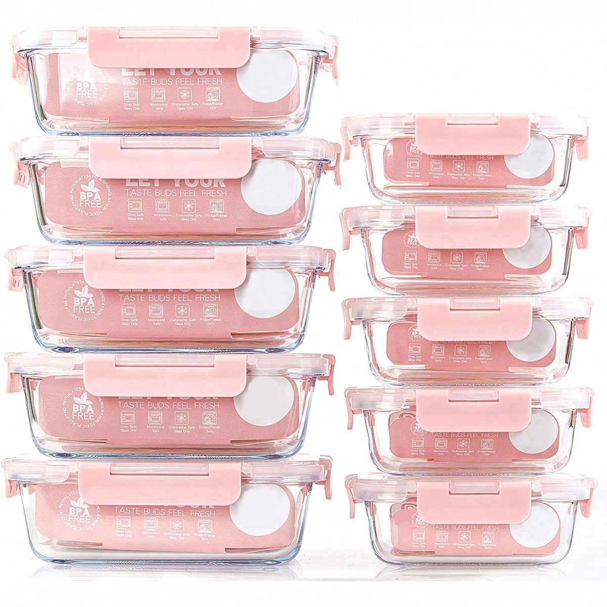 10 Pack Glass Meal Prep Contai - Food Storage Quart ulasan dan harga