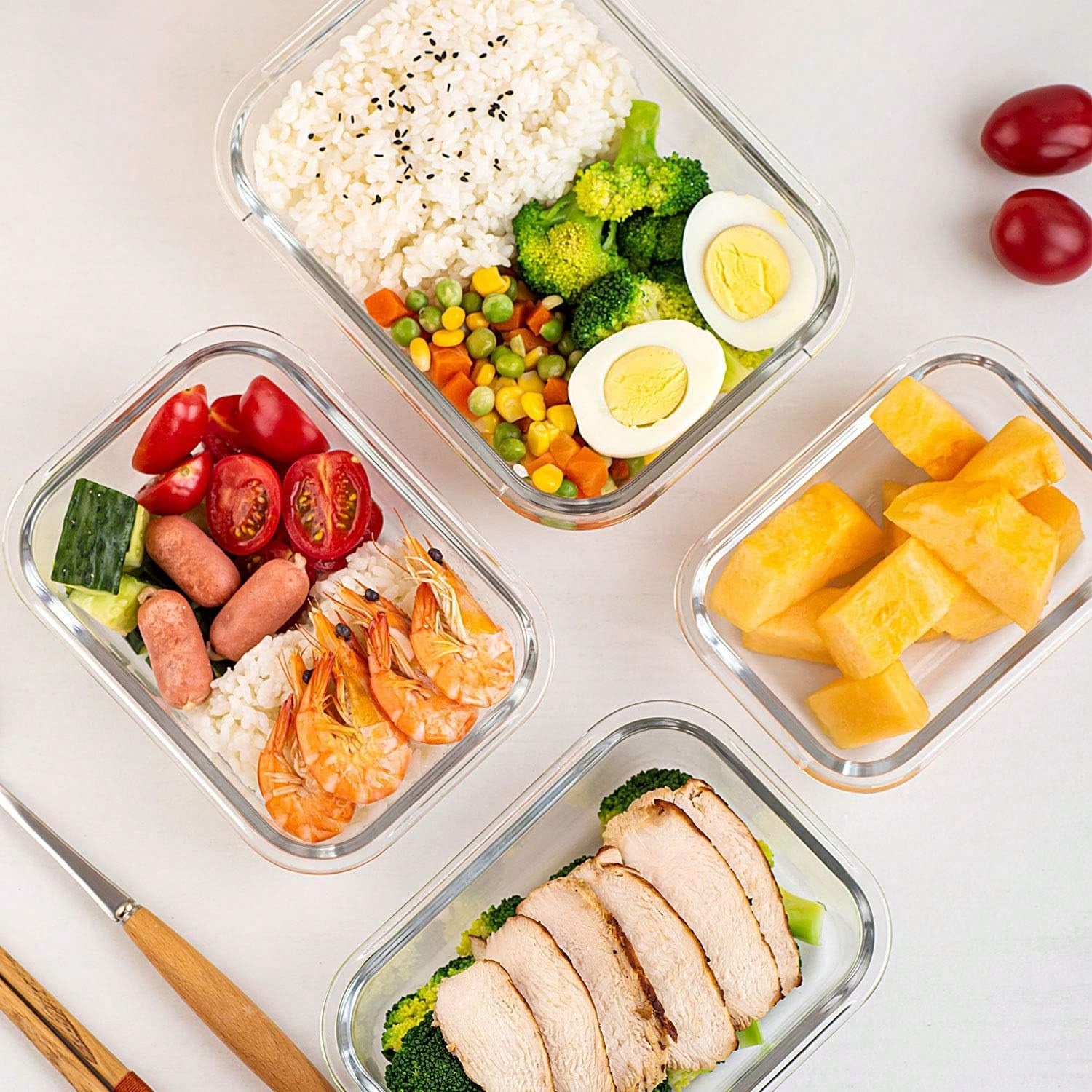 10 Pack Glass Meal Prep Contai - Food Storage Quart ulasan dan harga