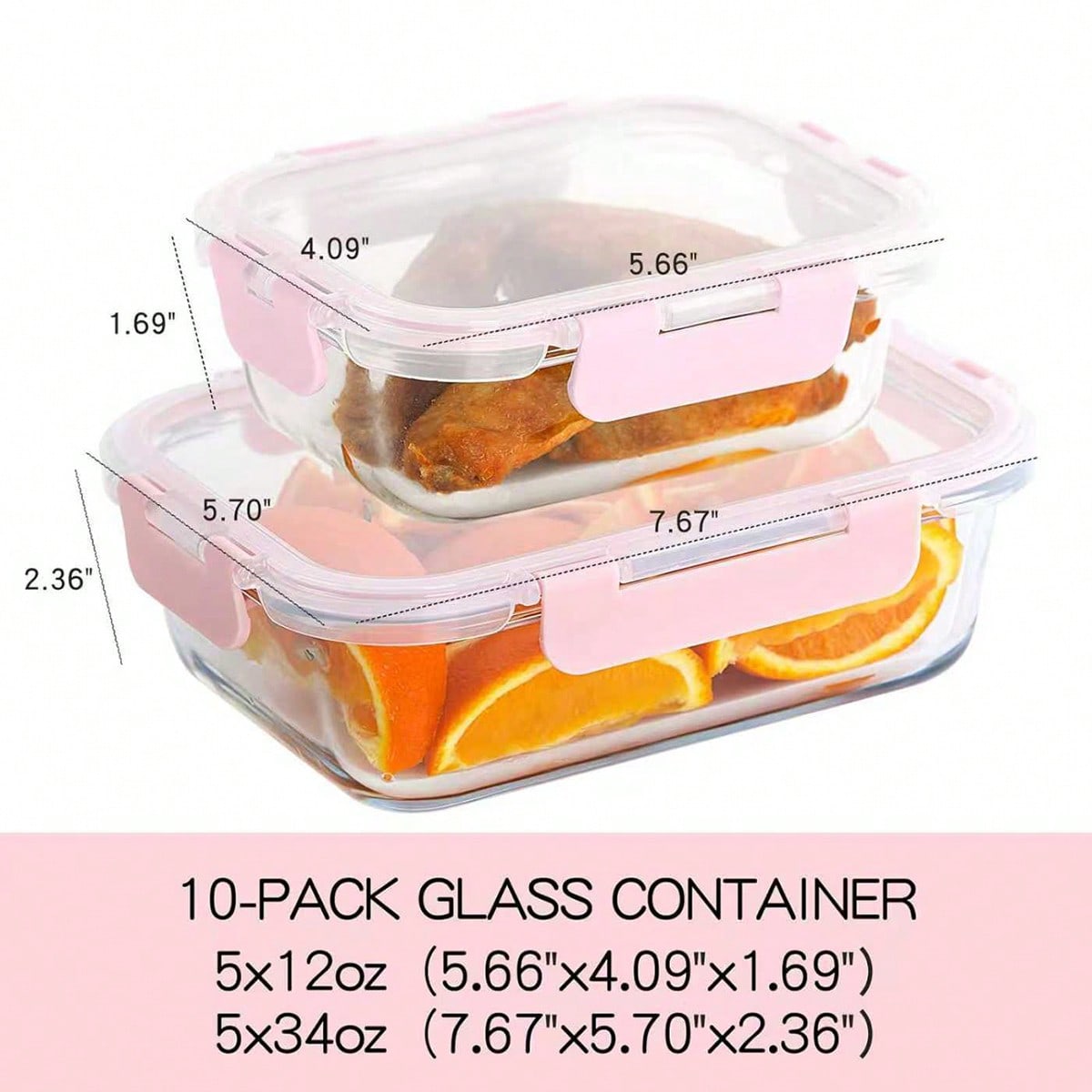 10 Pack Glass Meal Prep Contai - Food Storage Quart ulasan dan harga