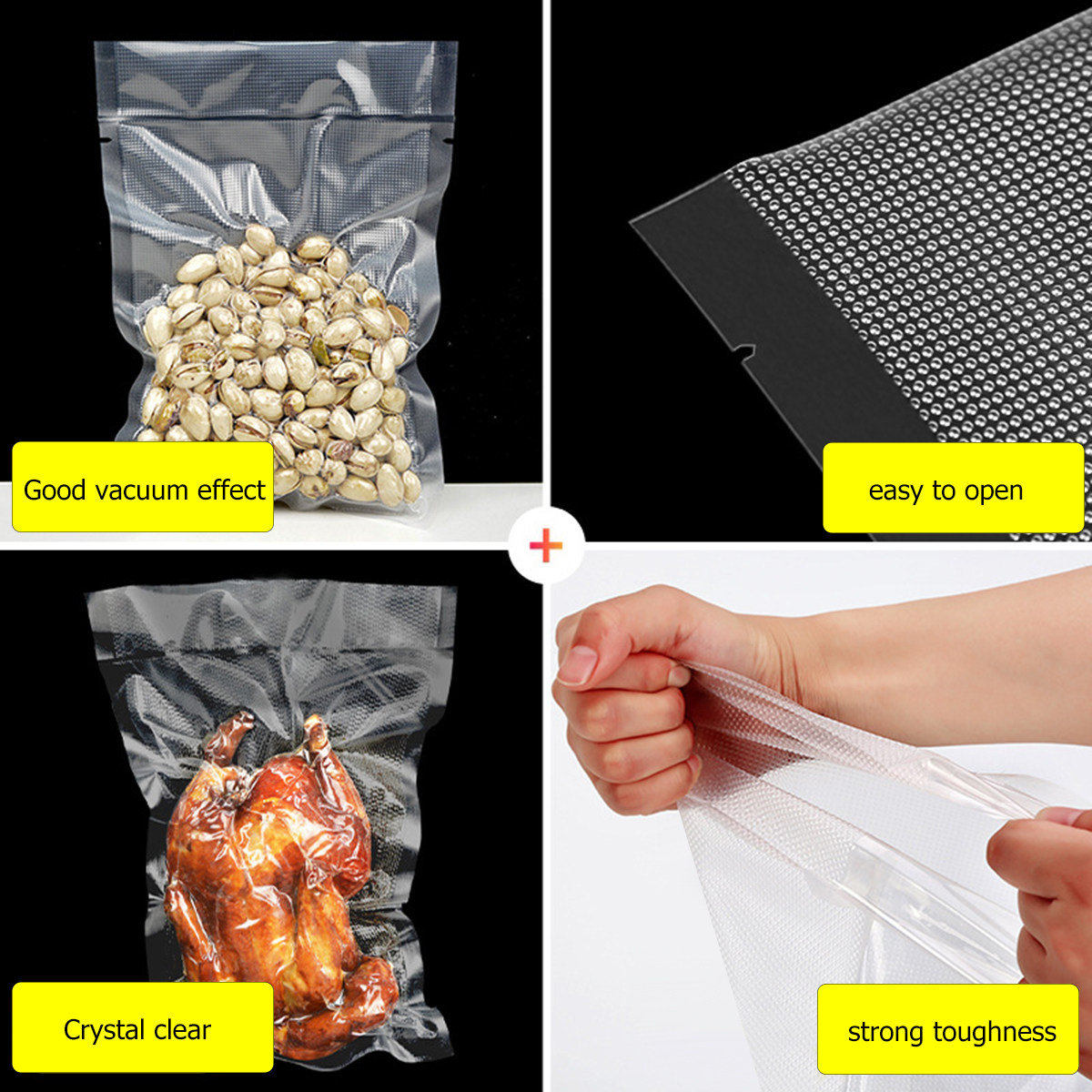 100Pcs Transparent Vacuum Seal - Food Storage Is ulasan dan harga