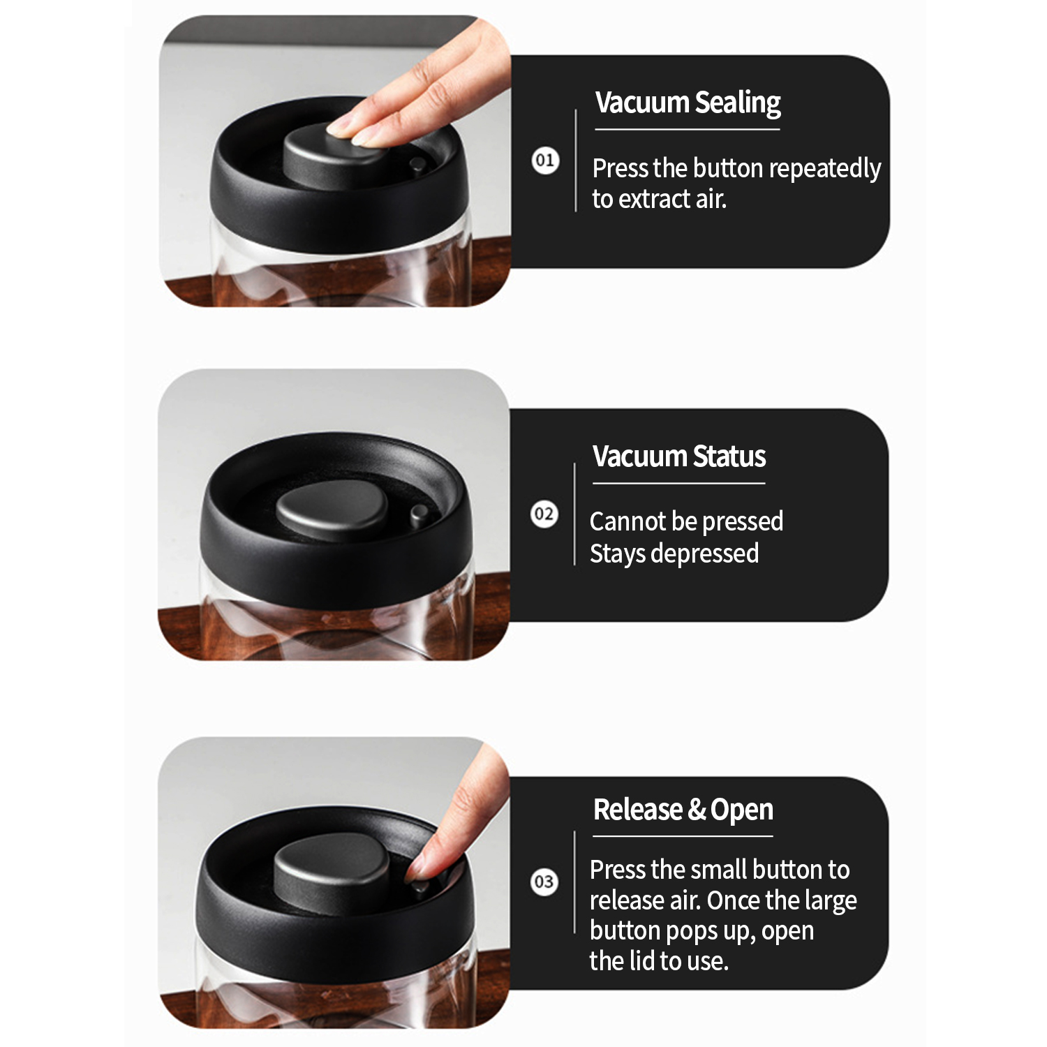 OANKR Vacuum Coffee Canister 5 - Food Storage Vacuum Containers ulasan dan harga