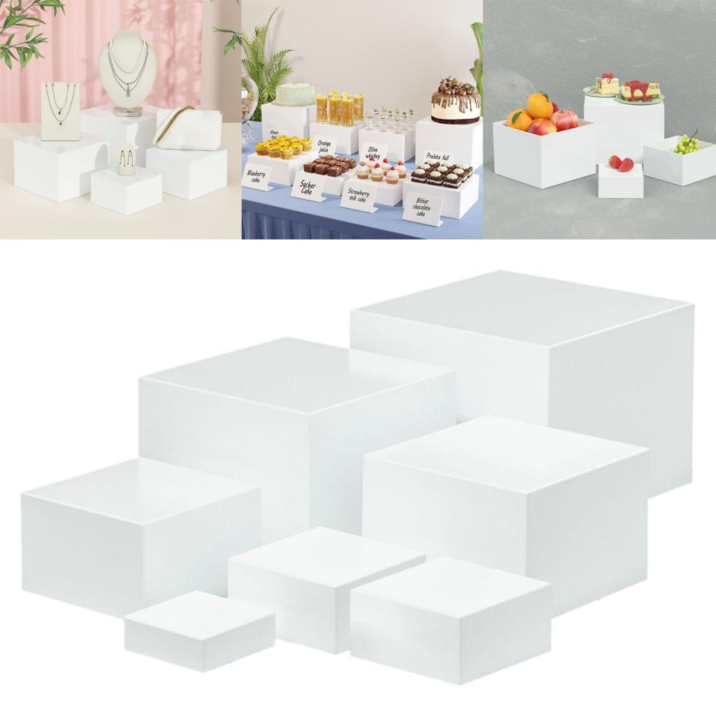 7 Pieces Acrylic Cube Display  - Food Storage Table ulasan dan harga