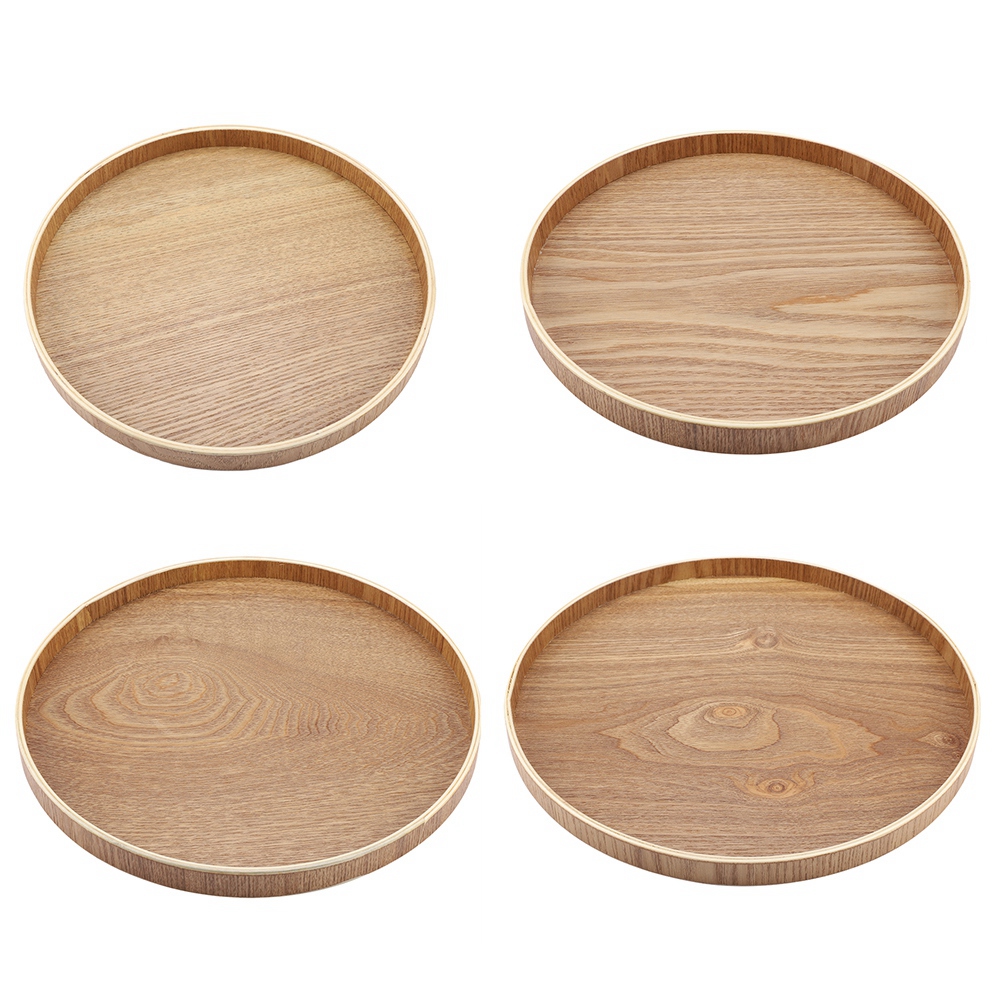 Wooden Serving Tray Tea Plate  - Food Storage Table ulasan dan harga