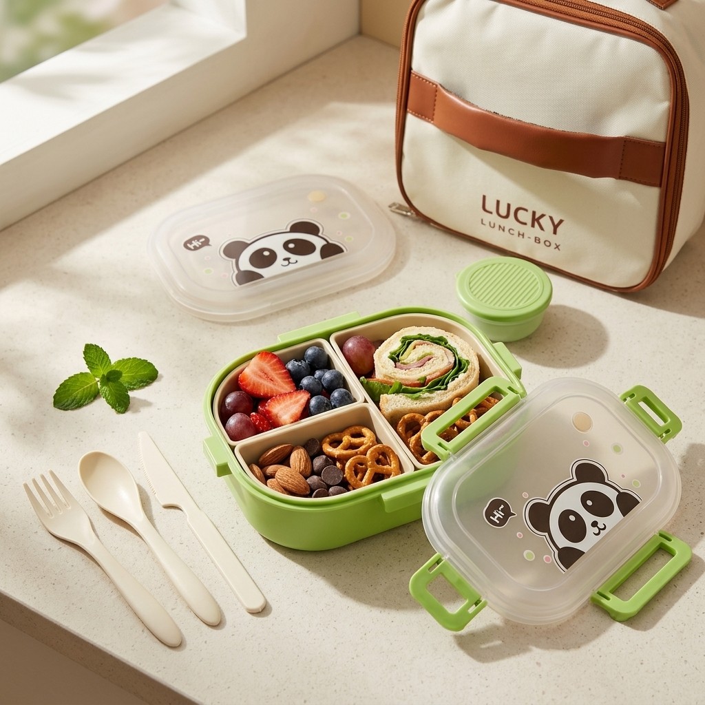 Reusable Plastic Divided Bento - Food Storage Microwave Safe ulasan dan harga