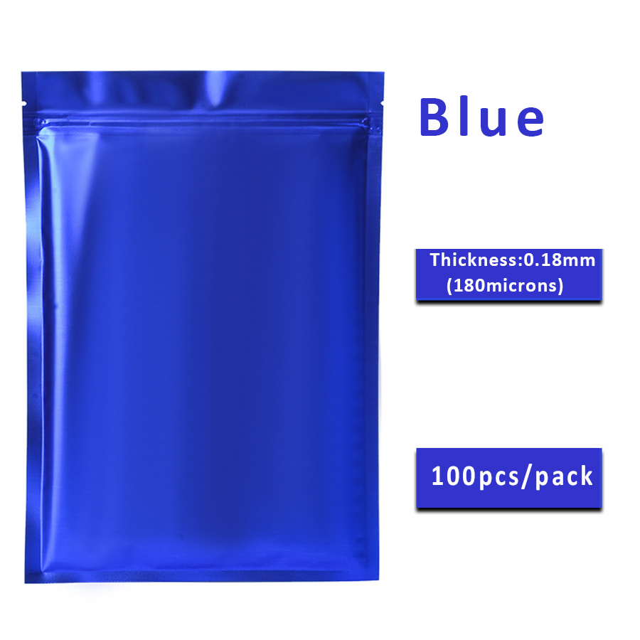100pcs Matte Blue Foil Zipper  - Food Storage Is ulasan dan harga