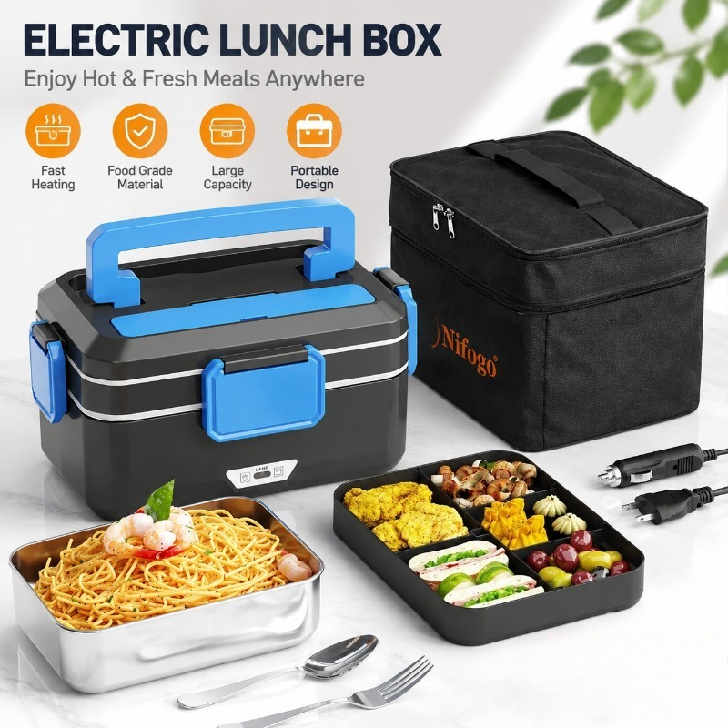 Dual‑Use Electric Heated Lunch - Food Storage Bag Organizer ulasan dan harga
