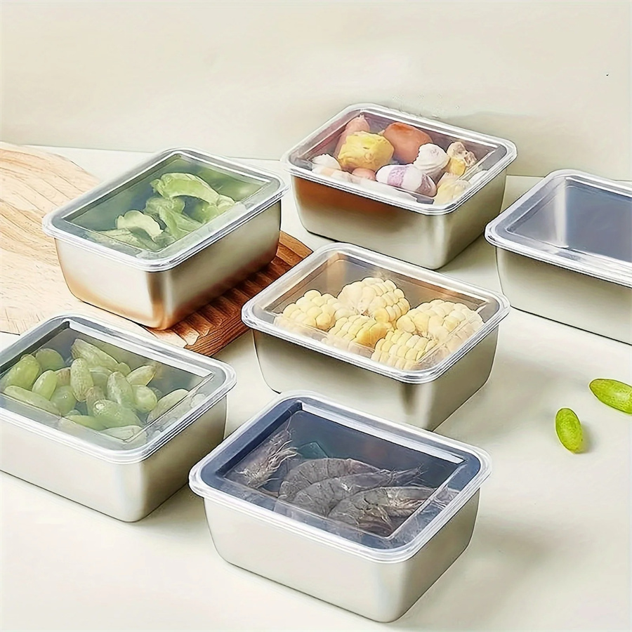 1/3/5pcs Stainless Steel Food  - Food Storage Quart ulasan dan harga