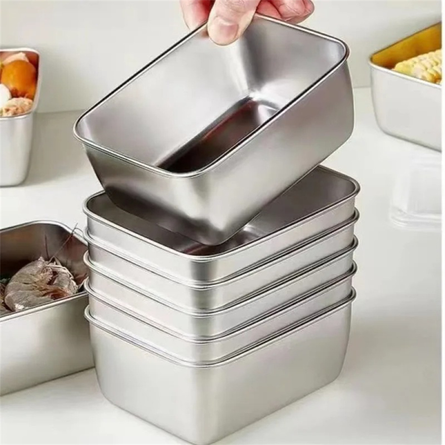 1/3/5pcs Stainless Steel Food  - Food Storage Quart ulasan dan harga